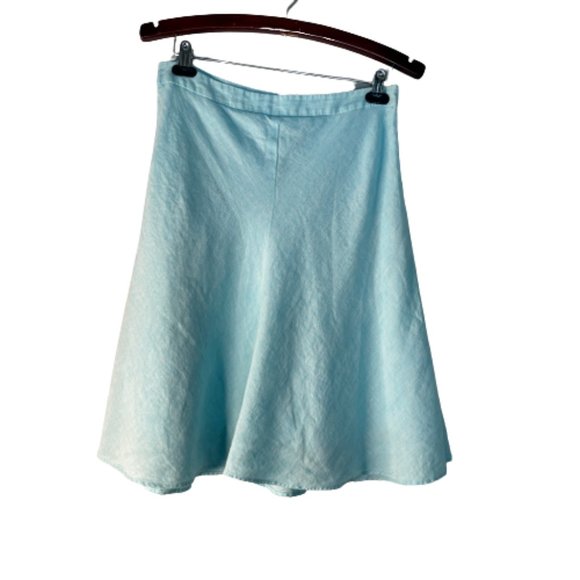 Banana Republic Dresses & Skirts - Banana Republic Linen A Line Skirt Sky Blue Size 10
